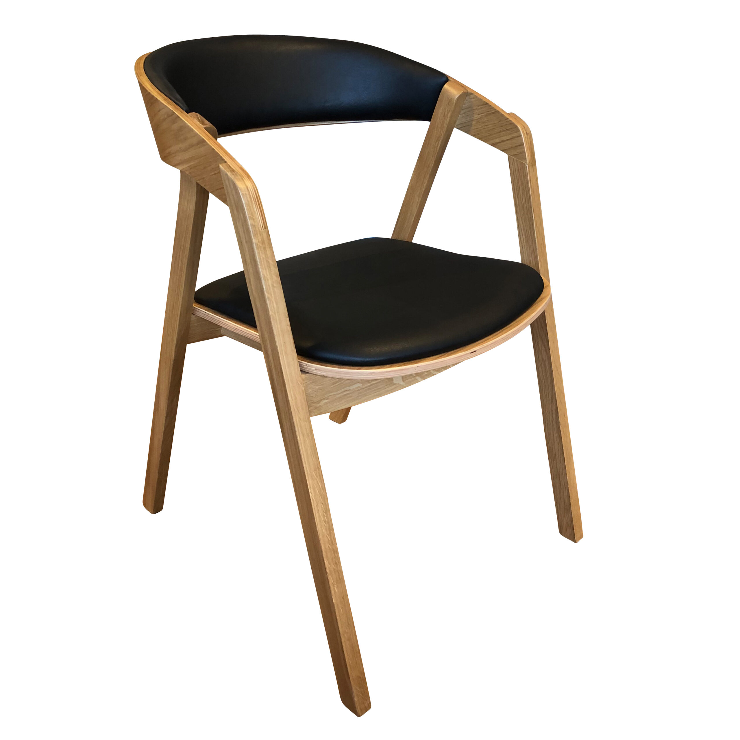 Simone cafesol - restaurantstol med polstret sæde - stabelbar