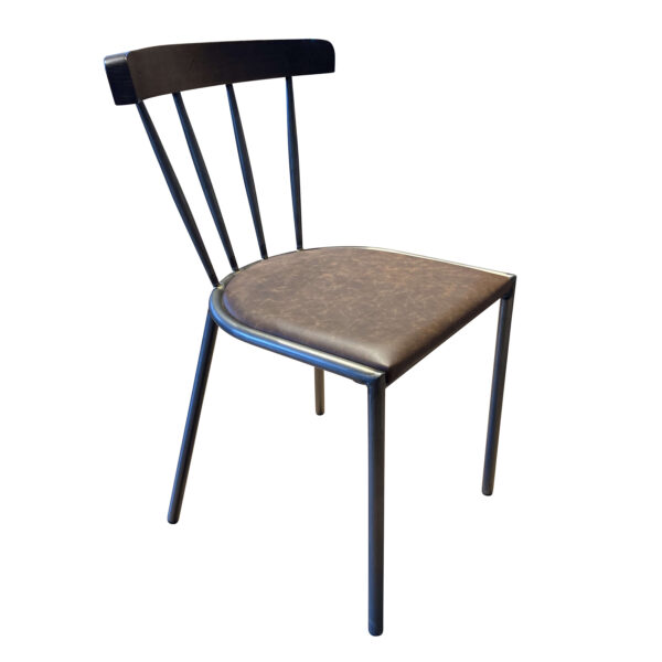 Joy stol - træ/metal - polstret sæde