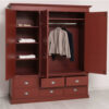 Hotellgarderobe - 3 dører - 6 skuffer - B: 174cm - H: 197cm - D: 59cm