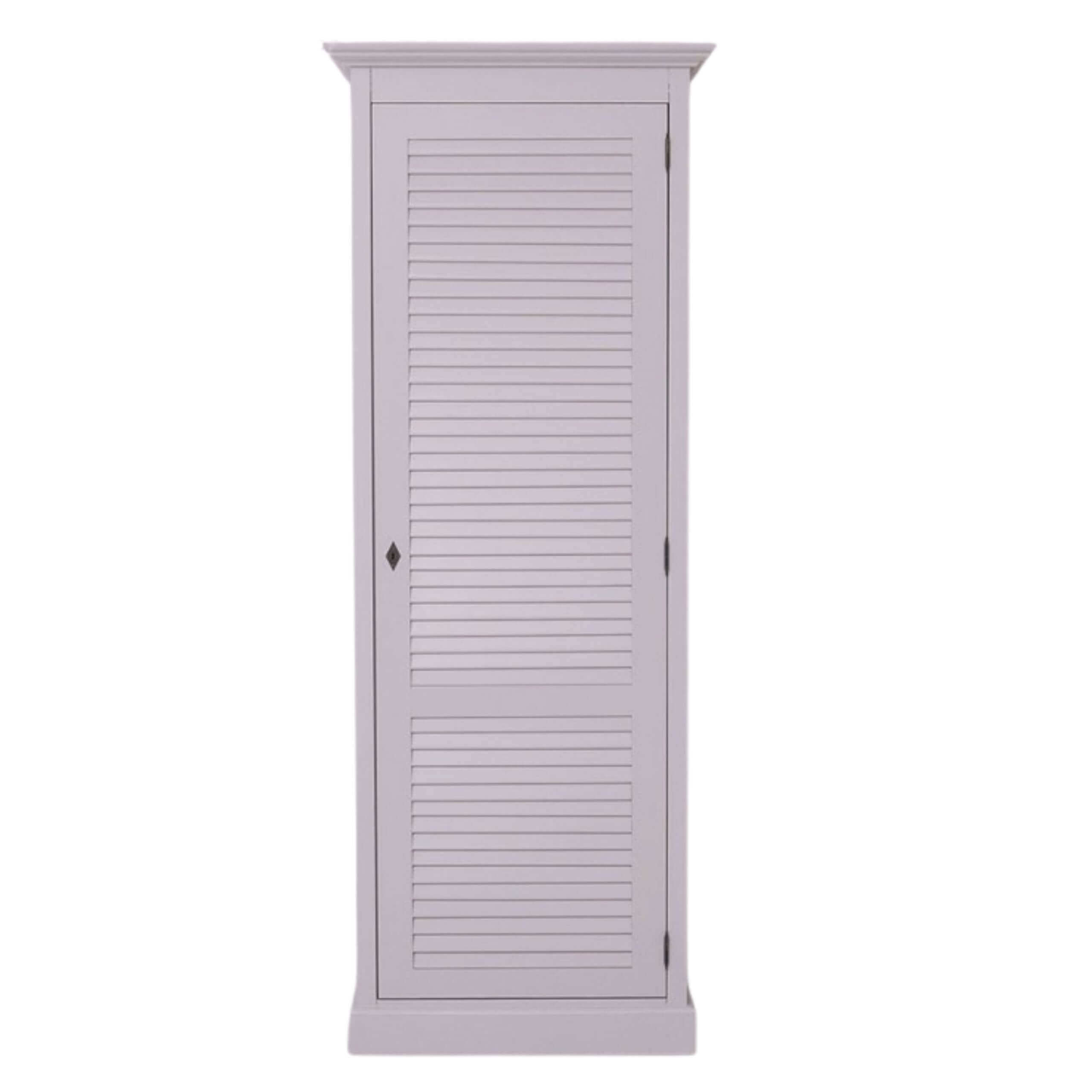 Hotellgarderob - 1 dörr - 2 hyllplan - 1 hängskena - B:76cm - H:200cm - D:59cm