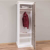 Hotellgarderob - 1 dörr - 2 hyllplan - 1 hängskena - B:76cm - H:200cm - D:59cm