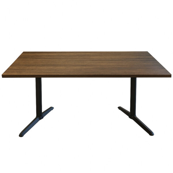 Cafébord - Wenge melamin bordsskiva 70x120 - Gafa dubbel svart bordsram