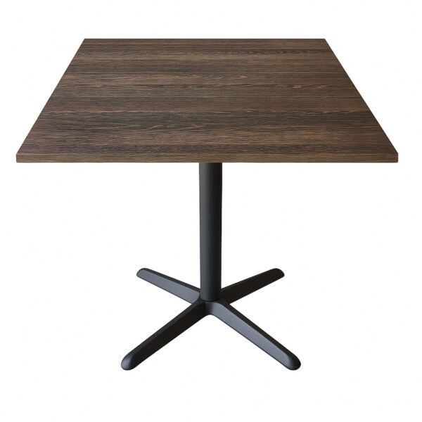 Cafébord - Wenge bordsskiva i melamin 70x70 - Gafa 4 svart bordsram