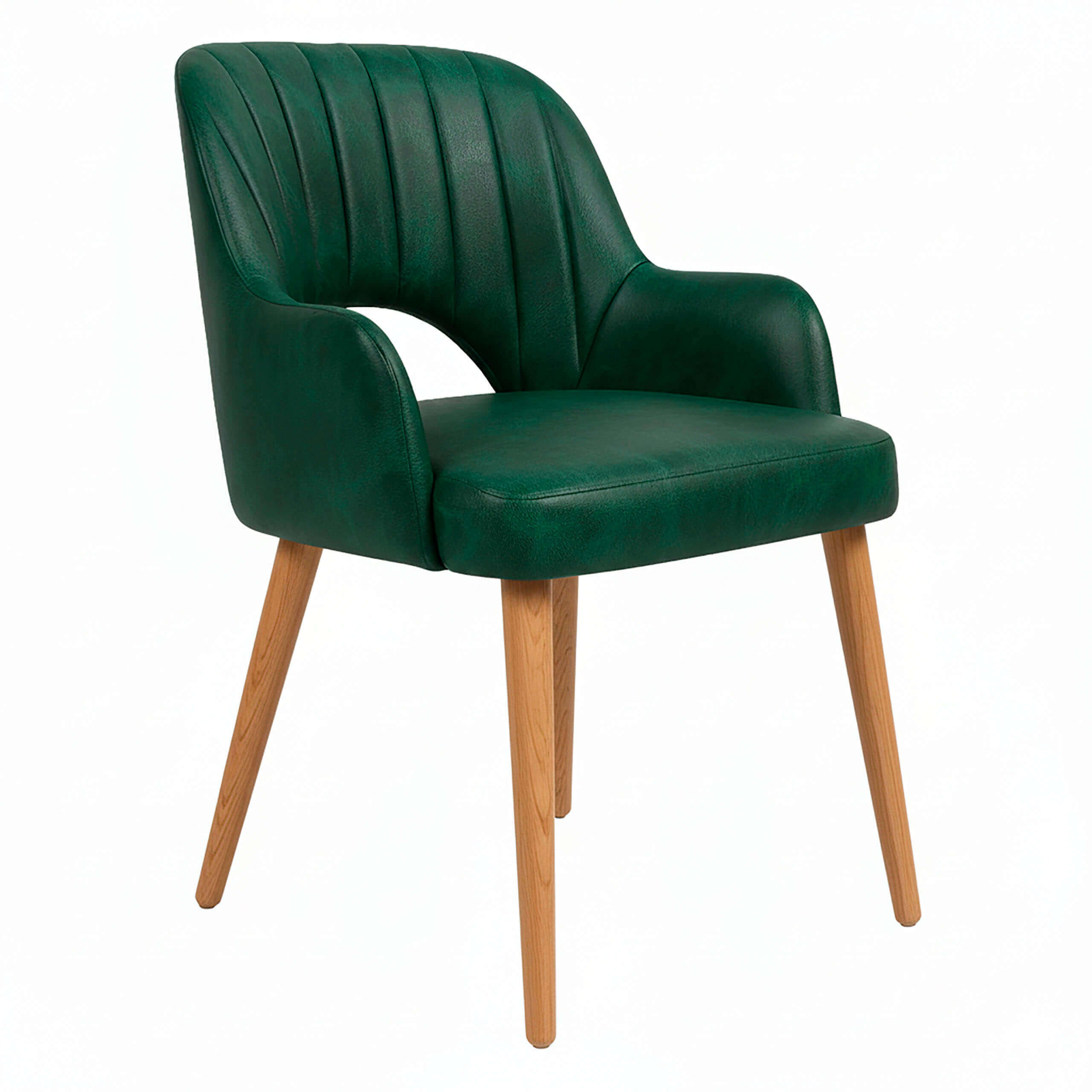 Sia armstol i bøgetræ med kanalsyning