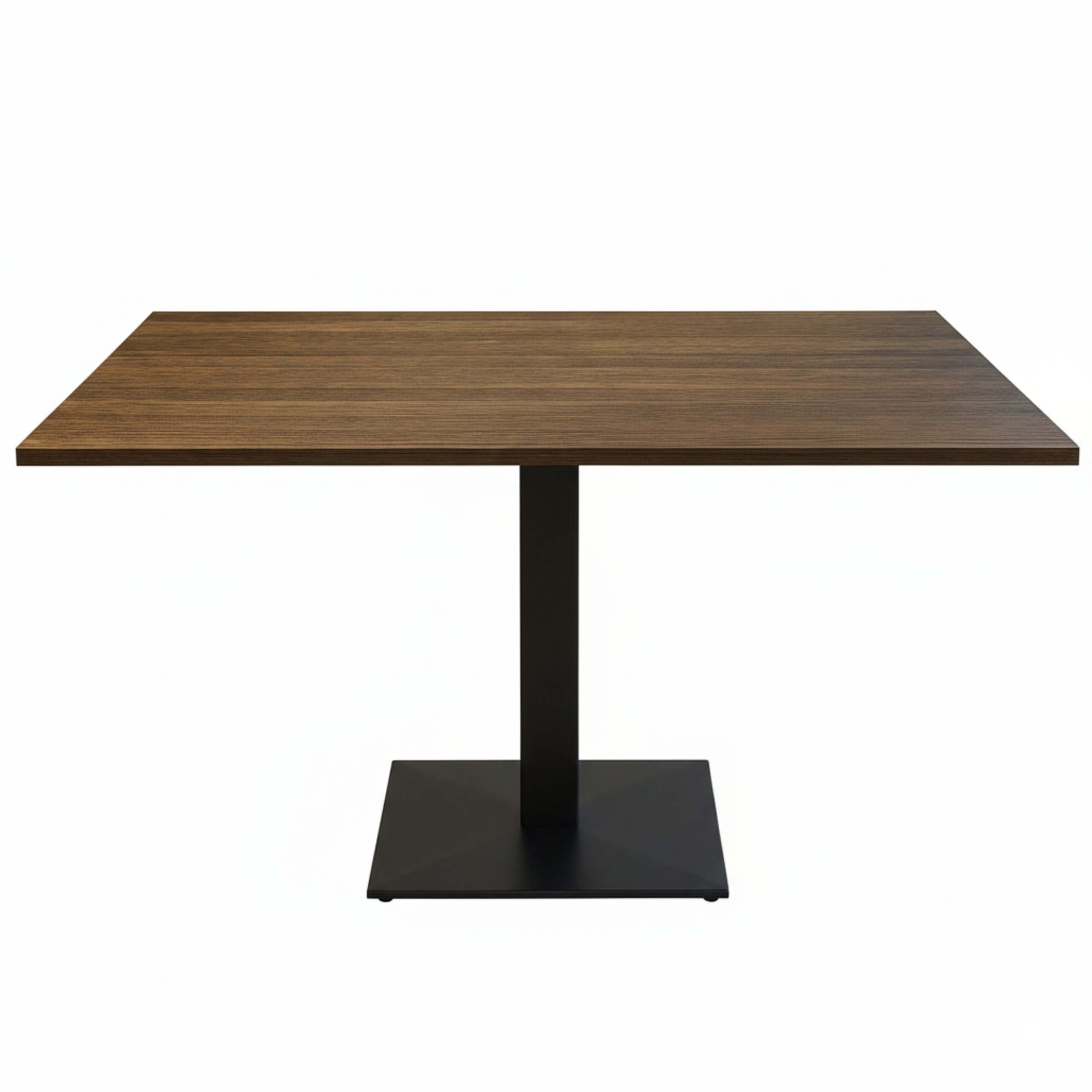 Cafebord - 1 x Wengé melamin bordplade 70x120 - 1 x Aiko dobbelt sort bordstel