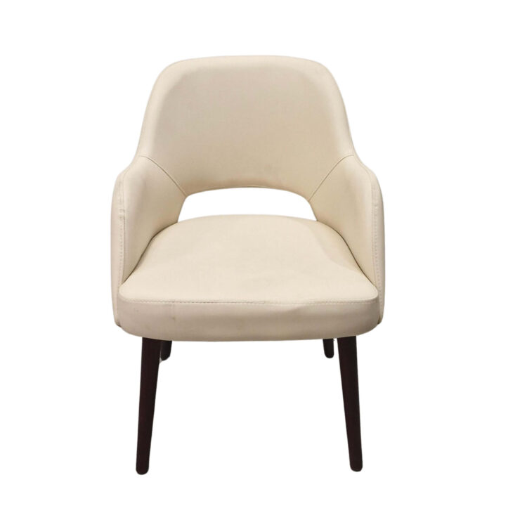 Solstol kremfarget - mørke ben