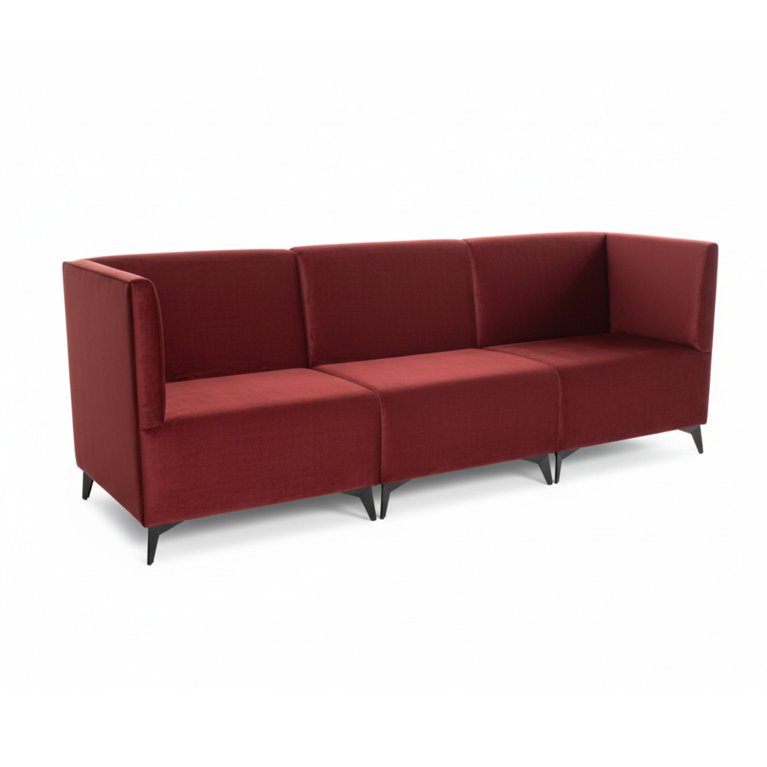 Curve sofabænk på metalben - L: 240